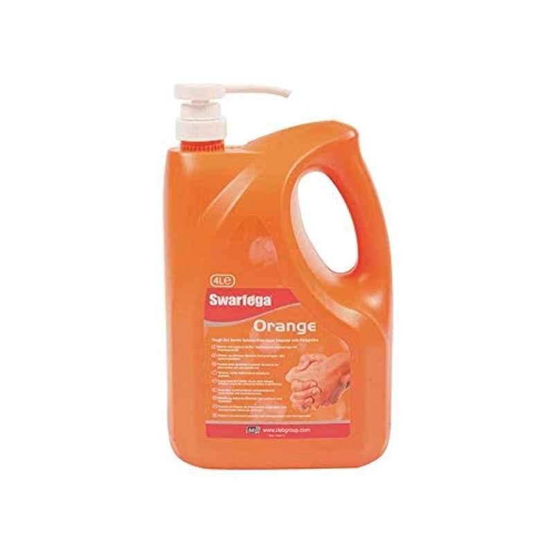 Deb SOR4LMP Swarfega Hand Cleaner Pump, 4L, Orange