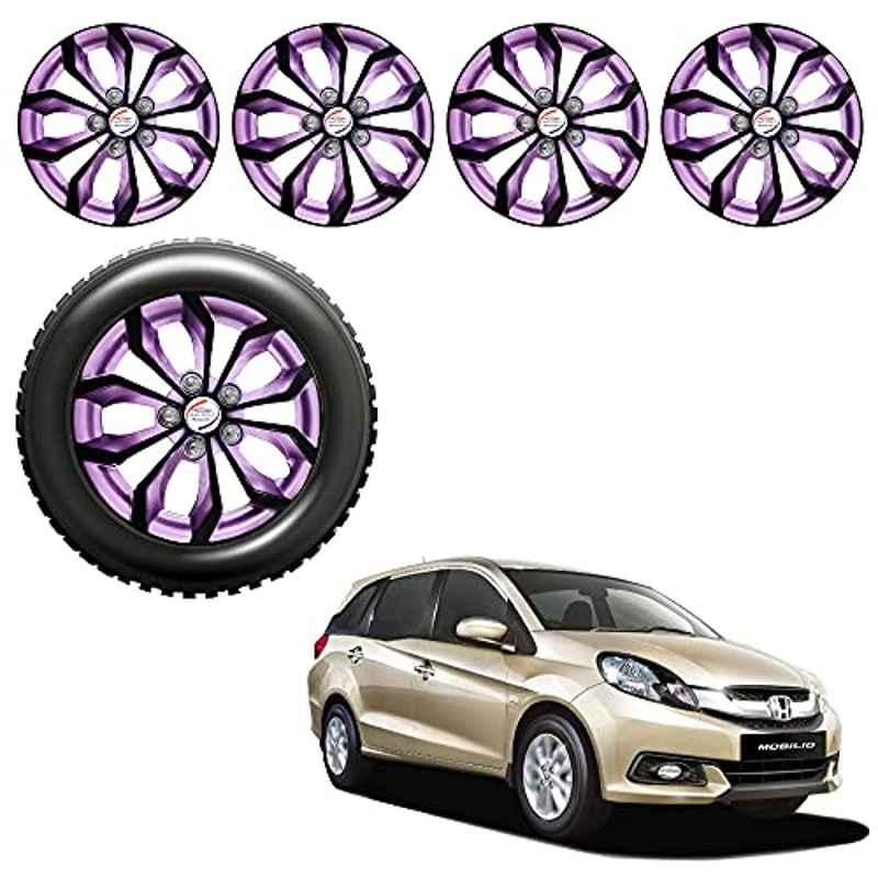 Auto Pearl 4 Pcs 15 inch ABS Black & Violet Car Wheel Cover Set for Honda Mobilio