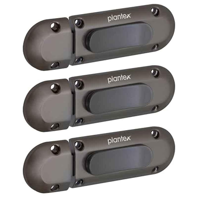 Plantex Zinc Satin Black Door Baby Latch Lock for Home & Office, SH-88 (Pack of 3)