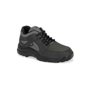 Eego Italy WW-98 Leather Steel Toe Grey Lace-up Safety Shoes with Reflectors, Size: 5