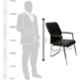 Veeshna Polypack Fabric Black Medium Back Office Visitor Chair, CRH-1051