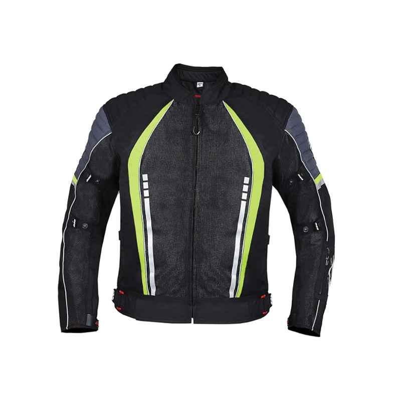Biking Brotherhood Neon Cordura & Mesh Panel Voyager Jacket, Size: 4XL