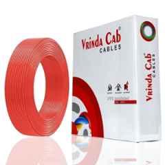 Vrinda Cab 2.5 Sqmm CCA Copper Red Single Core FR PVC Insulated Electrical Wire, Length: 45 m