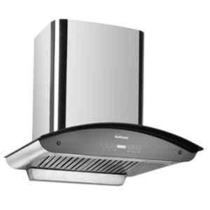 Sunflame Ace 60 1230CMH Stainless Steel Black & Glass Finish Auto Clean Kitchen Chimney, DX-BK (GC)