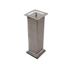 RAB 8 inch Stainless Steel Silver Matt Finish Square Sofa Leg, SQR 50 (Pack of 3)