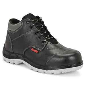 Kavacha S143 Leather Black Steel Toe Safety Shoe, Size: 11