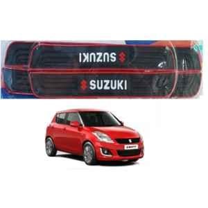 SureStrive 4 Pcs PVC & Rubber Black Car Door Sill Plate Set for Maruti Suzuki Old Swift All Model