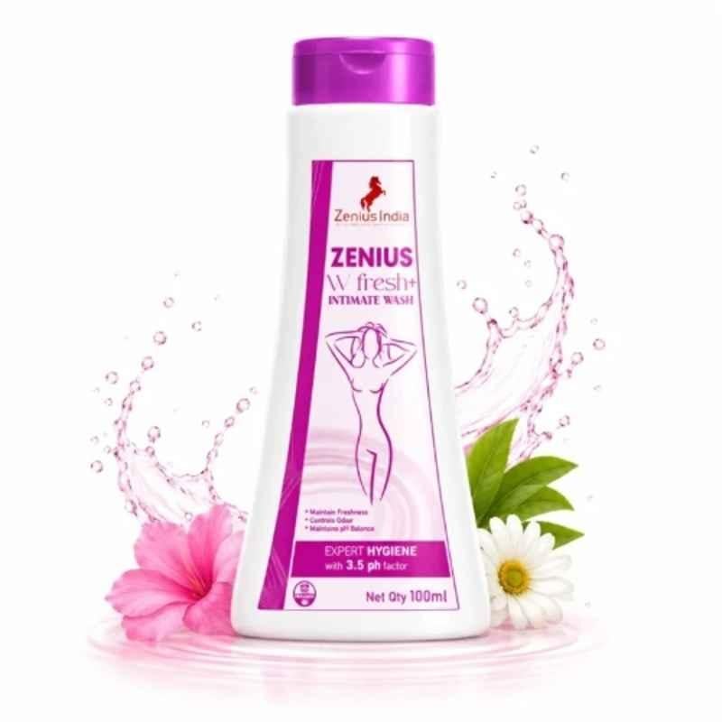 Zenius India 100ml Intimate Wash with Lactic Acid, Sea Buckthorn Oil, Sorbitol & Tea Tree Oil for Expert Hygiene, Prevents Odor, Soothes & Calms Irritation