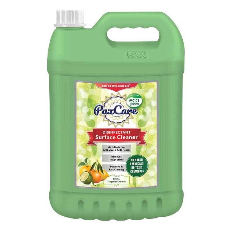PaxCare 5L Lime & Tangerine Eco Green Liquid Disinfectant Surface Cleaner, C-827-01-180