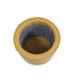 Muebles Casa Greta Yellow Meranti Wood Pouffe, MFMMG003