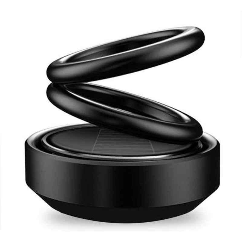 Love4ride Solar Car Fragrance Double Ring Rotating Type Car Air Fresher
