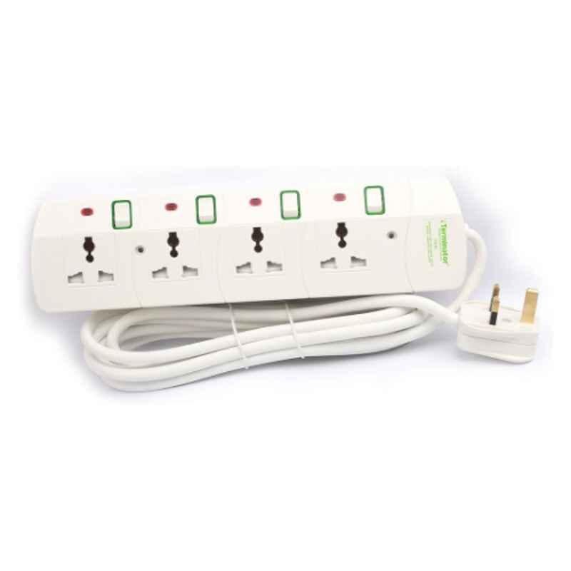 Terminator 3m 13A 4 Way Universal Power Extension Socket, TPB 4G