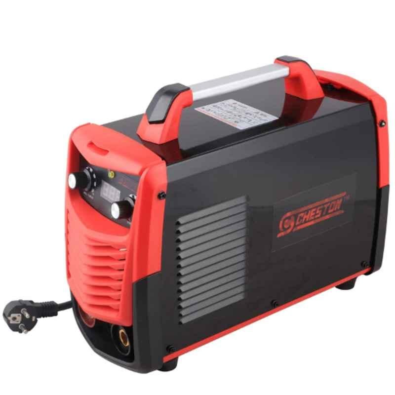 Cheston CHWM-222 6.3kVA Red Welding Machine with Cables, Welding Goggles, 2 Welding Rods & Other Accessories