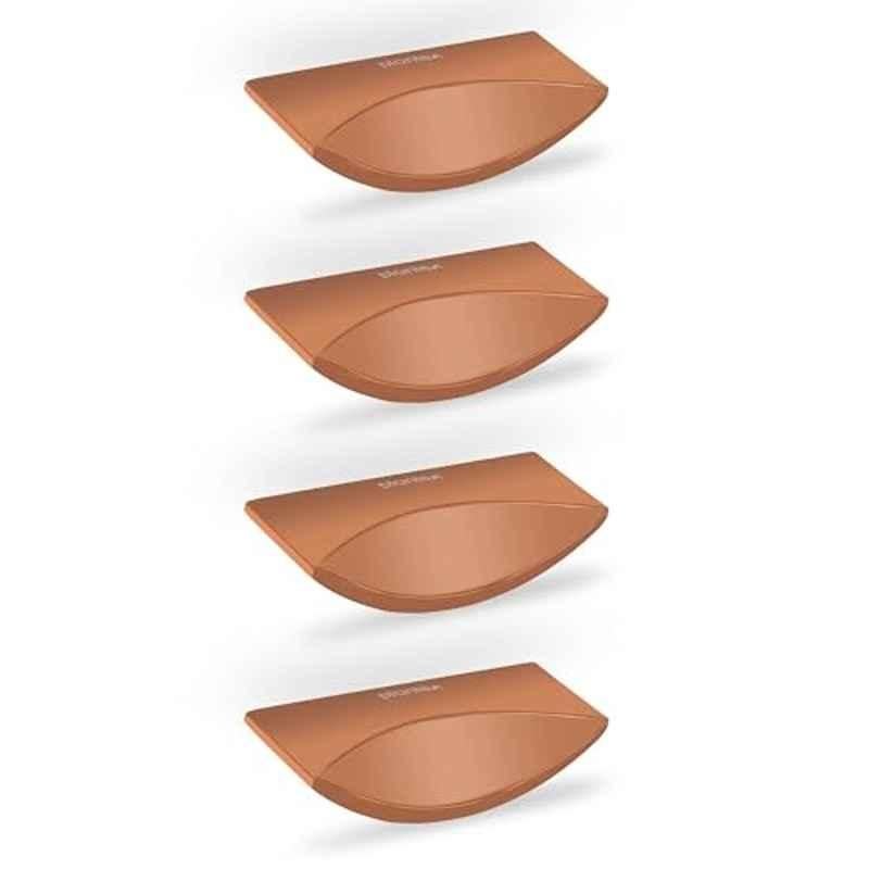 Plantex Knobs for Drawer/Rectangular Drawer Knob/Pull-Push Knobs for Kitchen/Bedroom Drawer (Pack of 4) Rose Gold