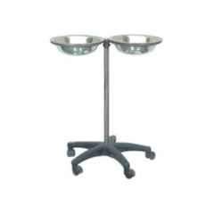 Welltrust Stainless Steel Double Bowl Hospital Wash Basin Stand with Plastic Base, WLT-772