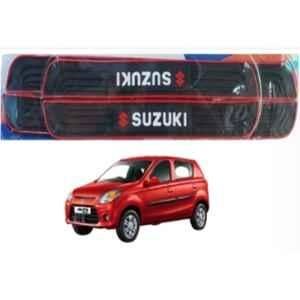 SureStrive 4 Pcs PVC & Rubber Black Car Door Sill Plate Set for Maruti Suzuki Alto 800 All Model