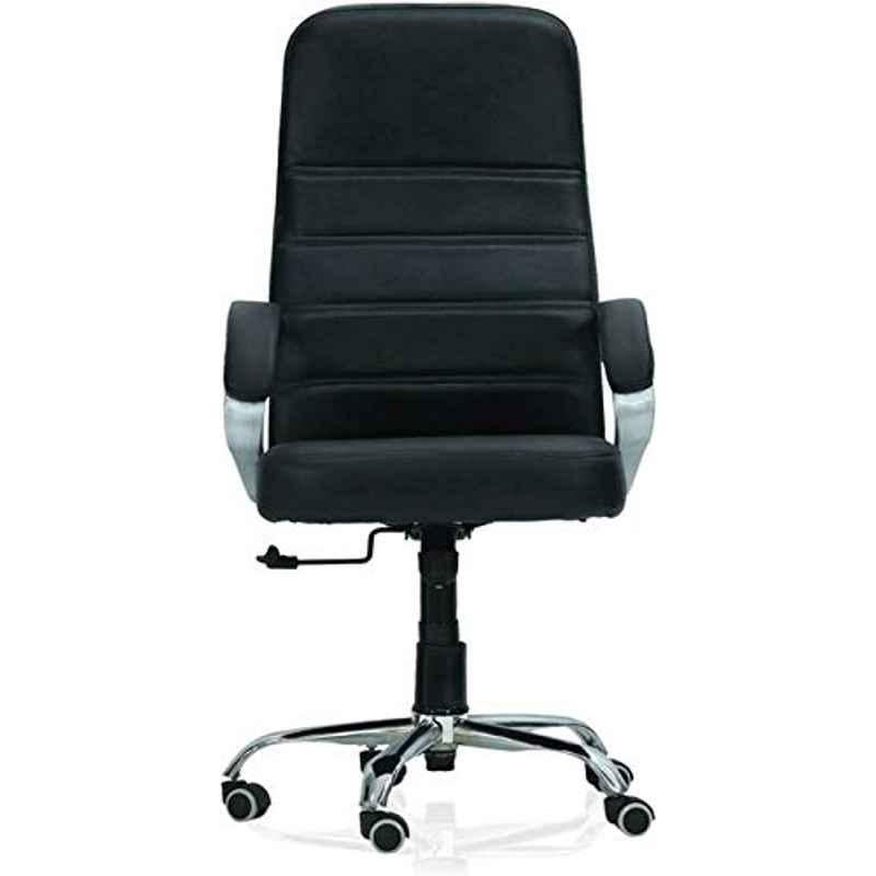 Chair Garage PU Leatherette Black Adjustable Height Office Chair with Back Support, CG151 (Pack of 2)