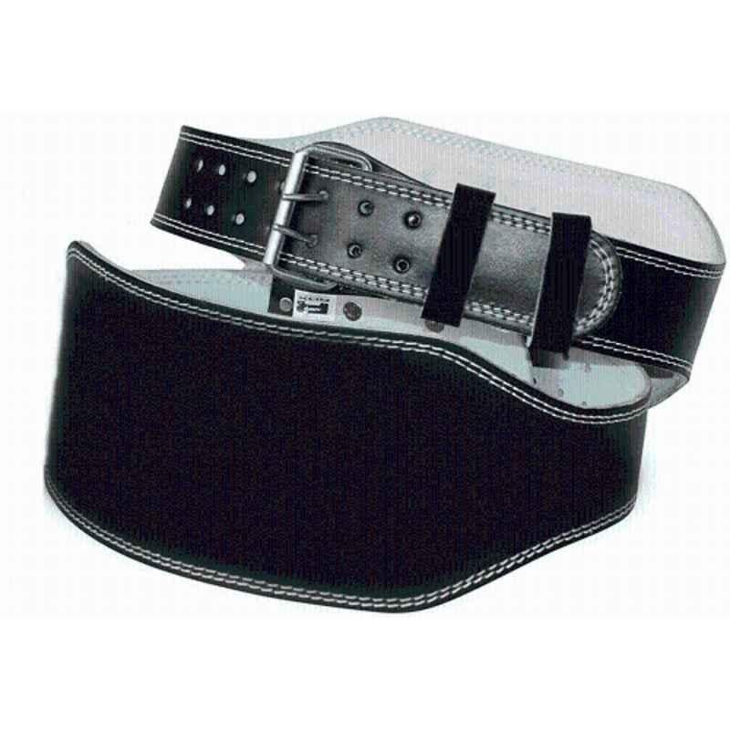 QUIT-X Genuine Leather Black Great Lower Back & Lumbar Support Belt, Size: Free