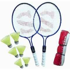 STYRKR Royal Blue Junior Phantom 2 Pcs Multicolour Badminton with 6 Shuttlecock & Net