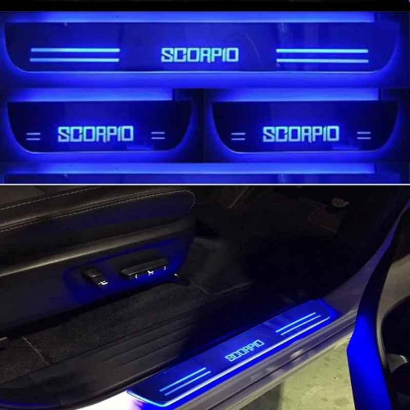 EMPICA Car Door Foot Step Scuff Plate Led Acrylic Sill Plate Compatible  With Mahindra Bolero (Blue, Set of 4 Pcs) : : Car & Motorbike