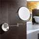 Aquieen Brass Chrome Polished Wall Mounting Magnification LED Shaving & Make Up Mirror