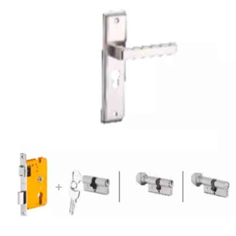 Dorset Kaira HL KAI 8 inch Zinc PT Finish Lock Set with Coin & 70mm Knob Cylinder (Pack of 4)