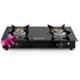 Blueberry's Black Manual Ignition 2 Burner Glasstop Gas Stove