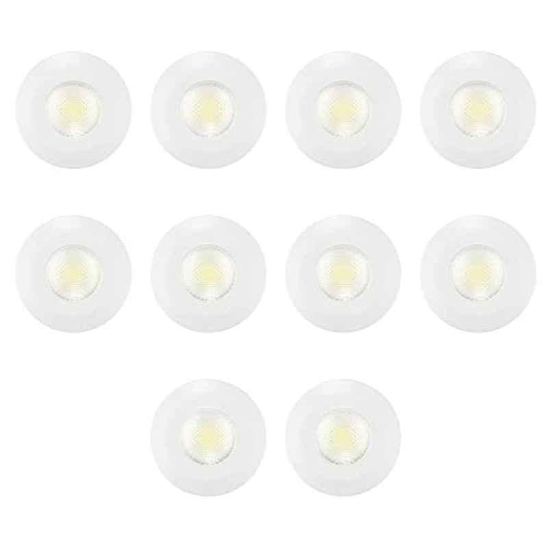 Fybros F-Ring 2W Polycarbonate White Round LED Ceiling Light, FLS5743J (Pack of 10)