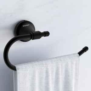Plantex 304 Stainless Steel Towel Ring for Wash Basin/Towel Hanger/Napkin Holder/Towel Holder/Bathroom Accessories Niko (Black)