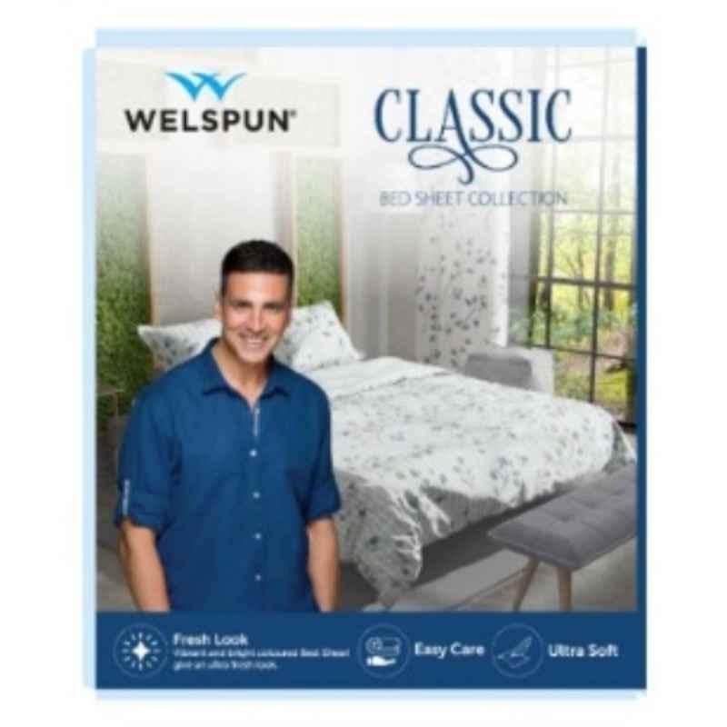 Welspun Classic 220x240cm 100GSM Cotton Double Bedsheet