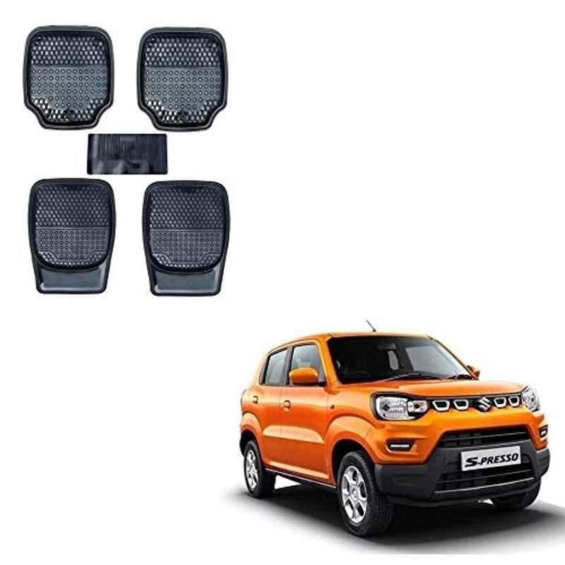 Kozdiko 5 Pcs 3G Honey Rubber & PVC Beige Heavy Car Foot Mat Set for Maruti Suzuki S-Presso, koz_56915