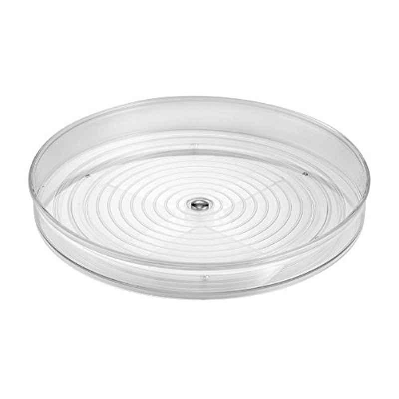 iDesign Linus 9 inch Clear Plastic Turntable Lazy Susan, 160339