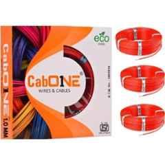 CabONE 1 Sqmm Red FR PVC Insulated Copper Cable, Length: 90 m (Pack of 3)