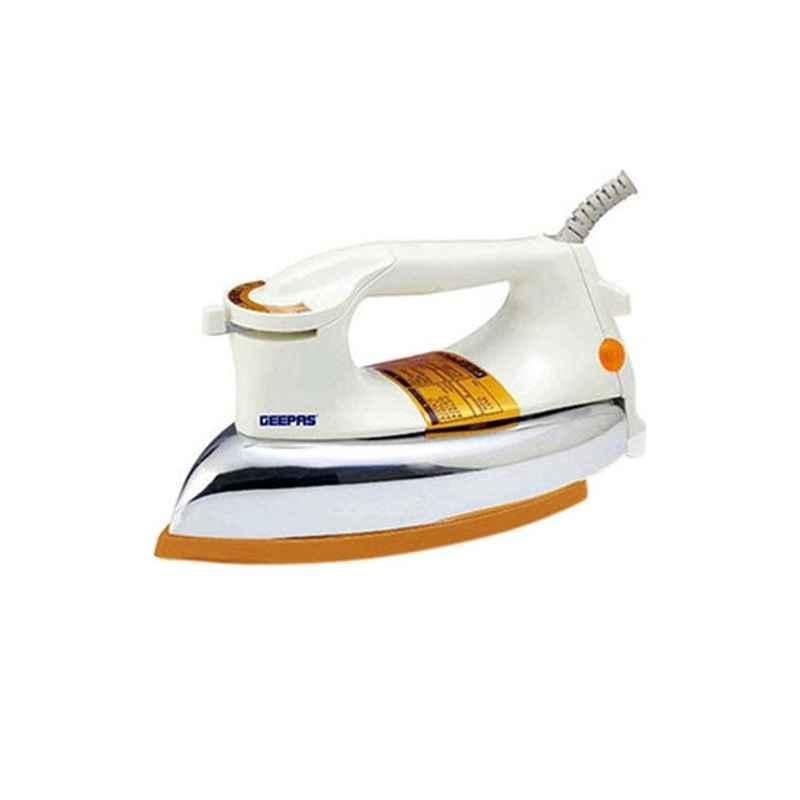 Geepas 1200W Plastic White, Silver & Gold Automatic Dry Iron, GDI23011