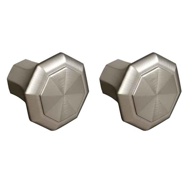 Plantex Knobs for Drawer/Octagon Shape Drawer Knobs/Knobs for Cabinets/Pull-Push Knobs for Kitchen/Bedroom Drawer (Pack of 2) DTK-302, Satin