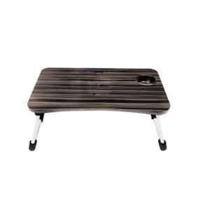 Rose 9.5x23.5x15.5 inch Wood Black Multi-Purpose Laptop Table with Integrated Carry Handle & Dock Stand