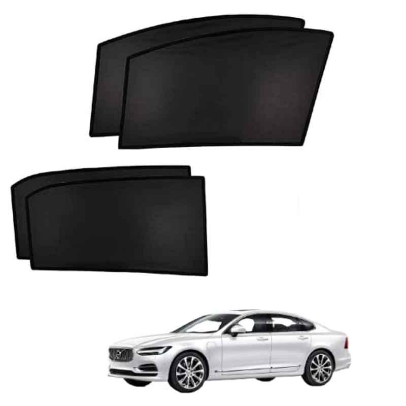 Kozdiko 4 Pcs Custom Fit Non Magnetic Curtains Mesh Car Sun Shade Set for Volvo S90