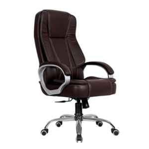 Woodberg Tusker Brown High Back Leatherette Ergonomic Revolving Office Chair with 360 deg Swivel Wheels, WBH101BR