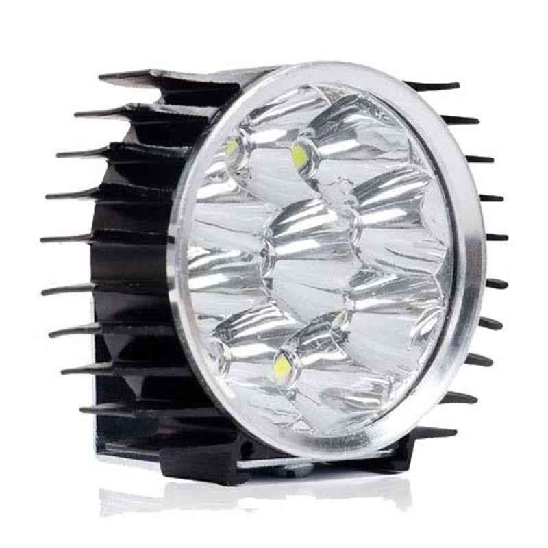 AllExtreme EX9LD01 9 LED 9W White Waterproof Fog Light with Heat Sink & Mounting Bracket