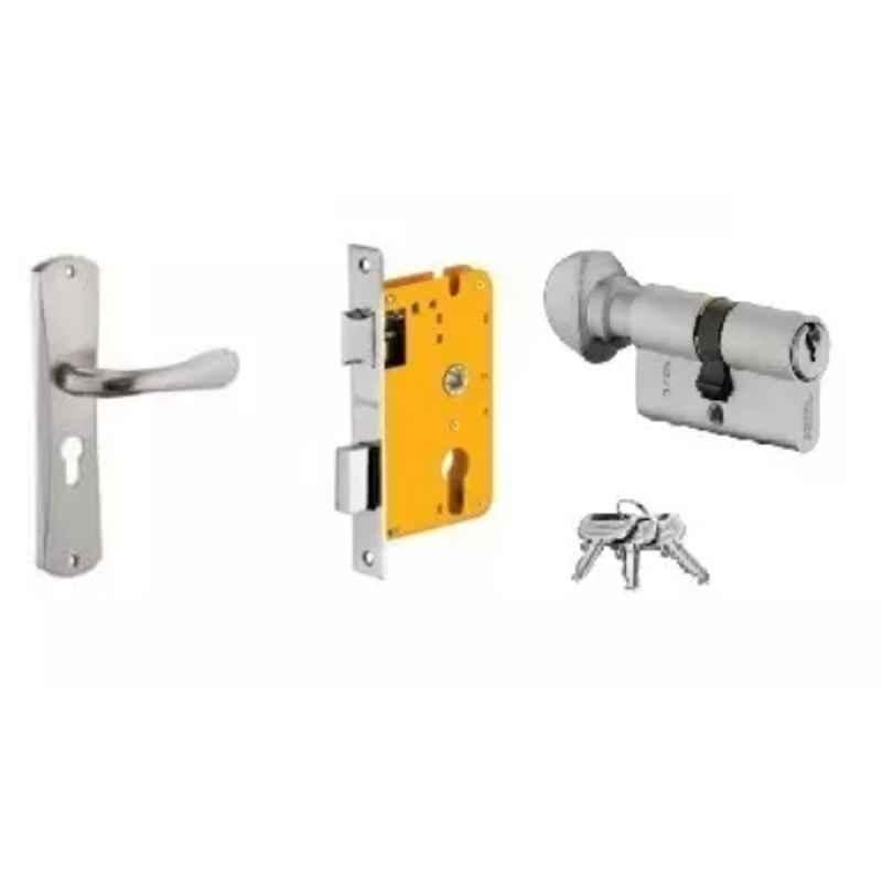 Dorset HL Series Lily 70mm Stainless Steel Patina Finish Door Handle Lock Set with Knob & Key
