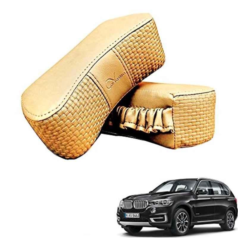 Kozdiko 2 Pcs Memory Foam Beige Luxurious Neck Rest Set for BMW X5, koz_42577