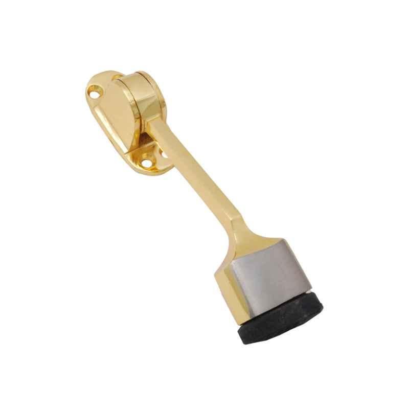 Smart Shophar 6 inch Brass Gold Silver Vanilla Door Stopper, SHA10ST-VANI-GS06-P1