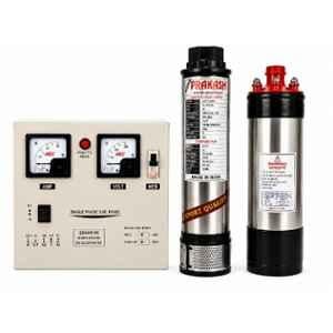 Balaji Prakash 2HP 10 Stage Single Phase Pure Copper Oil Filled Submersible Pump with Control Panel