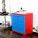 Cello Novelty 38.1x61x63.5cm Plastic Red & Blue Compact 2 Doors Cupboard