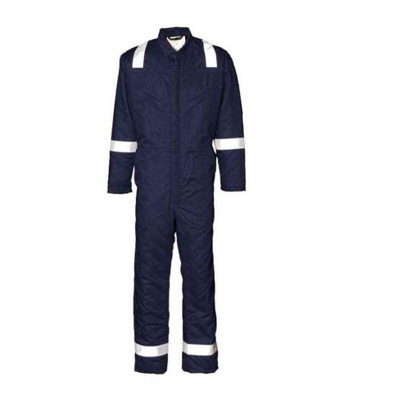 Ishan Navy Blue Cotton Fabric Medium Boiler Suit, 5406
