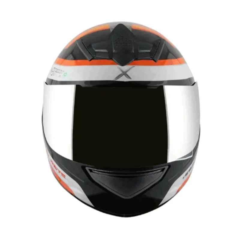 Axor Rage Pulse Black & Orange Full Face Helmet, AHRBOML, Size: L