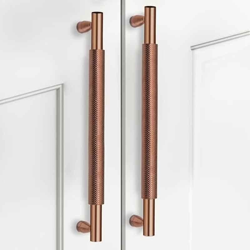 Plantex 288mm Stainless Steel Rose Gold PVD Finish Pull Cabinet Handle for Home & Office, APS-DTC-3910-RG-288MM-PK-2 (Pack of 2)