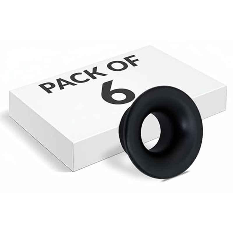 Plantex Knobs for Drawers/Drawer Knobs/Round Knob for Cabinets/Pull-Push Knob for Kitchen/Bedroom Drawer - Pack of 6 (Black)