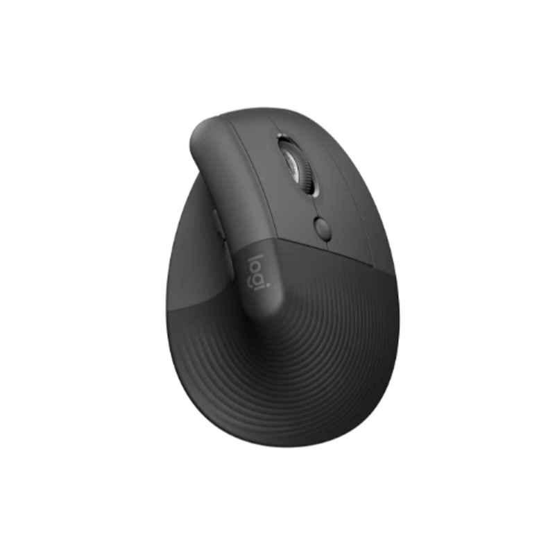 Logitech Ergo Lift Graphite Vertical Ergonomic Wireless Mouse, 910-006473