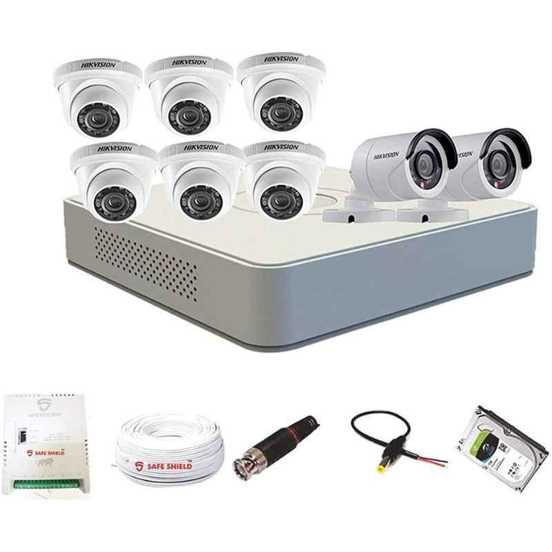 Hikvision 8 Channel DVR & 2 Bullet& 6 Dome CCTV Camera with Speedlink Cable & Power Supply Surveillance kit